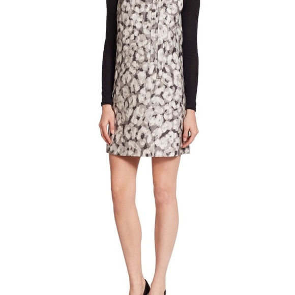 Theory Black and White Sleeveless Mini Nurita Dress - Picture 6 of 6